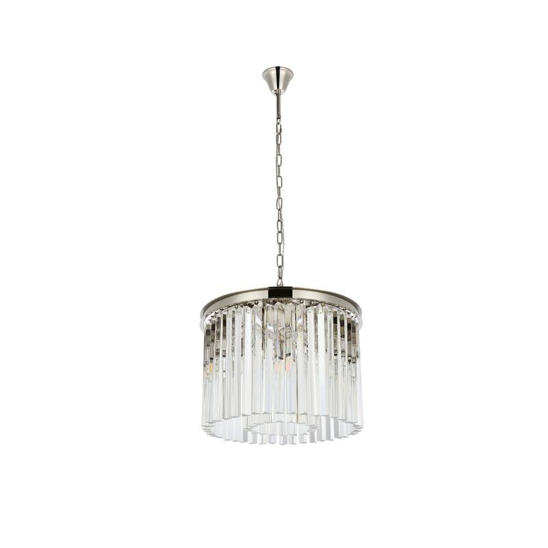 Royce Edge 6-Light Polished Nickel Pendant