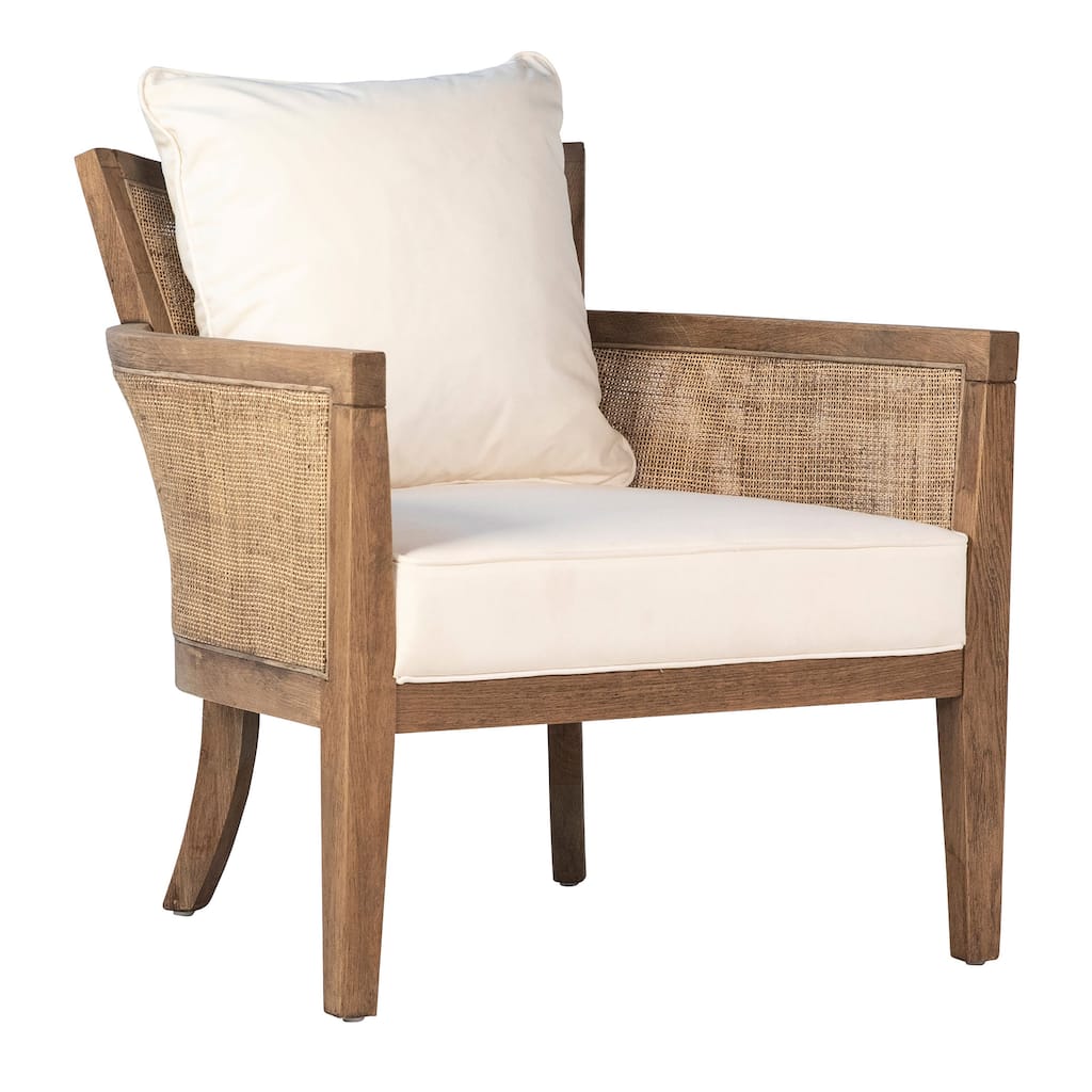 Lakeview Cotton Blend Upholstered Occasional Chair, Off-White