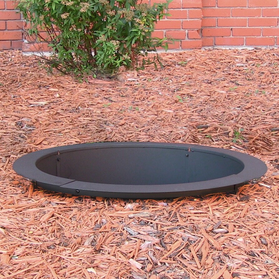 Shop Sunnydaze Heavy Duty Fire Pit Rim Make Your Own In Ground Fire Pit Black Overstock 11594241
