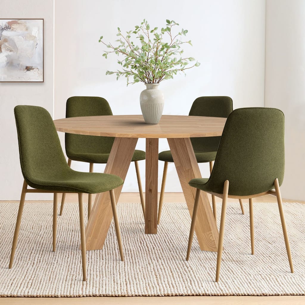 Mid-Century Solid Back Side Dining Chair (Set of 4)
