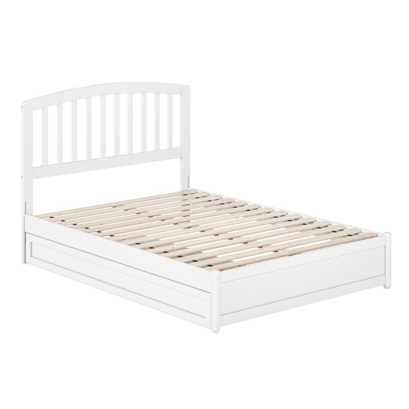 Lucia Platform Bed with Panel Footboard and Twin Trundle