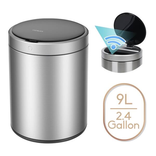 Shop 2 4 Gallon Automatic Trash Can Stainless Steel Touchless