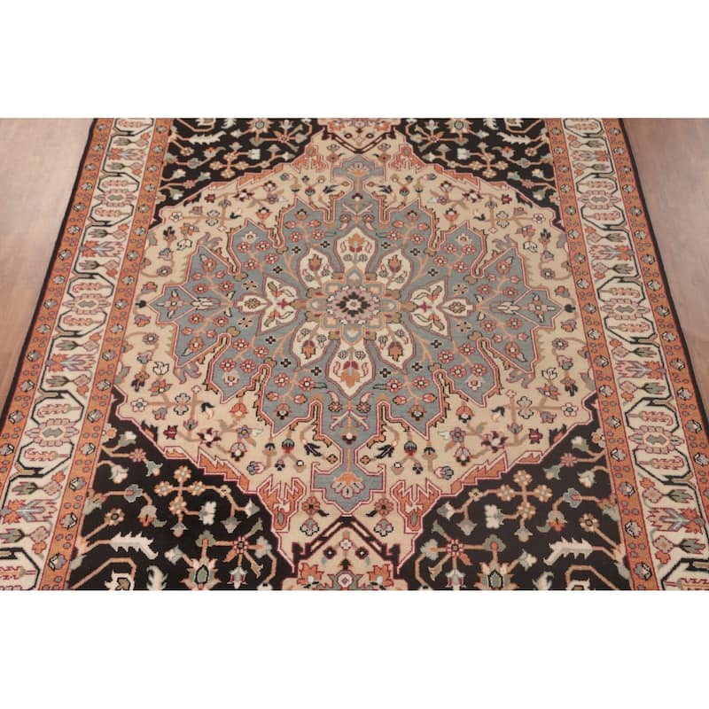 Heriz-Serapi Area Rug Hand-Knotted Bedroom Wool Carpet - 8'10"x 11'9"
