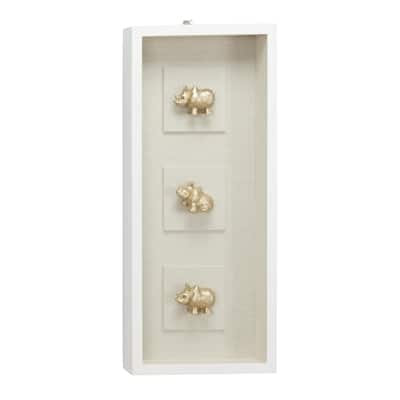 Rhino Shadow Box - Gold - Roche River Decor