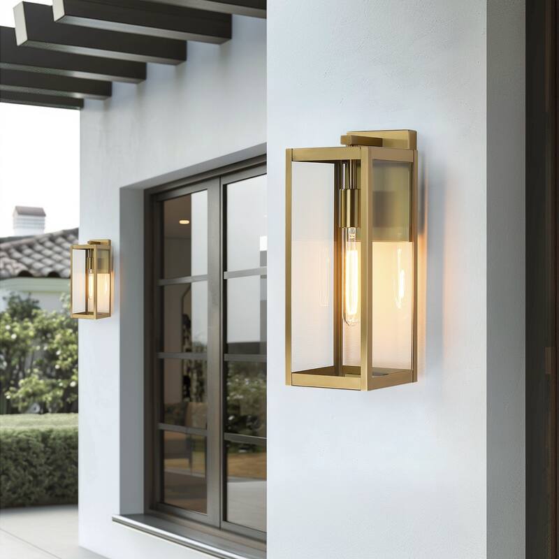Freemont Outdoor Stainless Steel Wall Sconce Light - 16"H x 6"W x 7"E