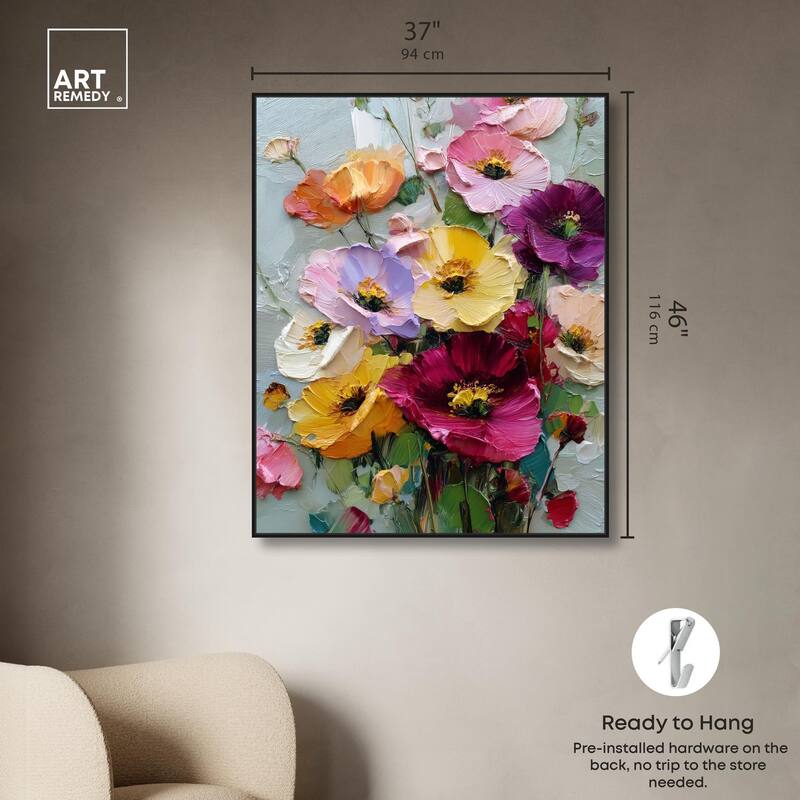 Floral Texture I Canvas by Art Remedy