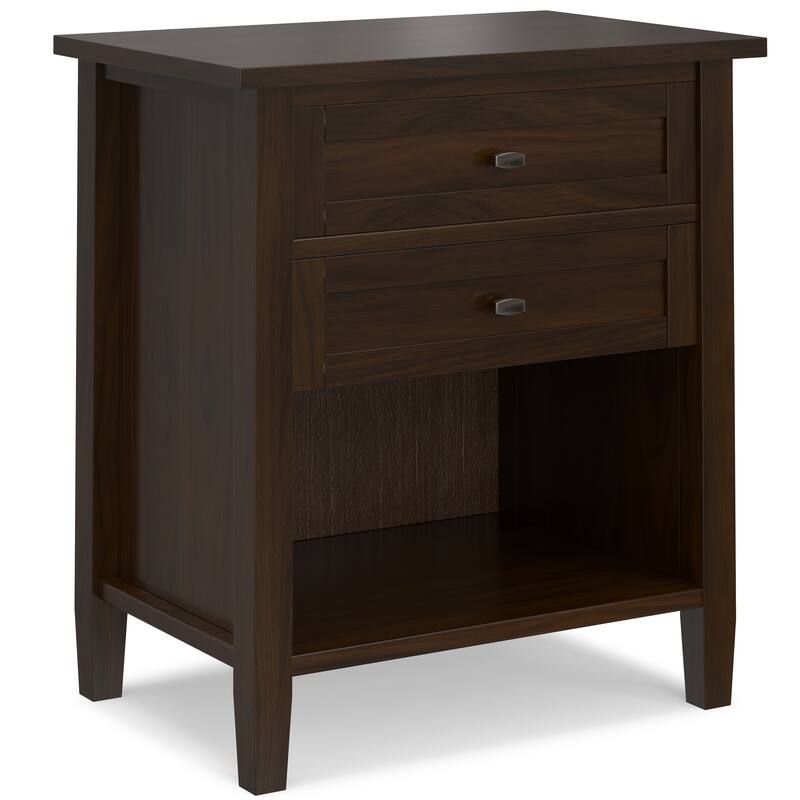 WYNDENHALL Norfolk 24 inch Wide Transitional Bedside Nightstand Table - 24 Inches wide