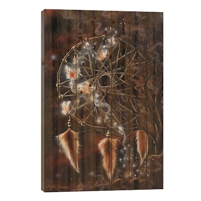Dreams Print On Wood by Angela Bawden - Multi-Color