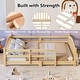 preview thumbnail 27 of 74, Montessori Solid Pine Floor Bed with Full-Length Safety Fence & Slatted Base by Harper&Bright Designs