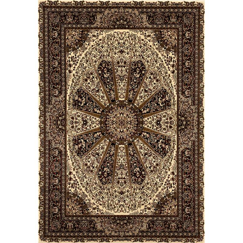 Persian Collection Black Traditional Area Rug