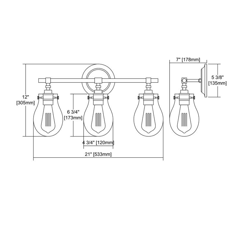 Elk Home Jaelyn Oiled Bronze With Clear Glass 3 Light Vanity Light