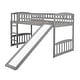 preview thumbnail 5 of 16, Modern Twin Size Solid Pine Wood Loft Bed with Full Length Guardrail, Built-in Ladder and Slide