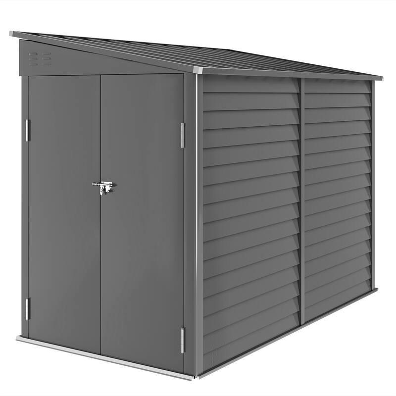 Outdoor Garden Shed With Double Doors Steel Frame And Ventilation
