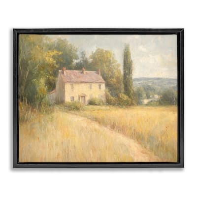 Stupell Hide Away Cottage House Framed Floater Canvas Wall Art Design By Petal Prints Design