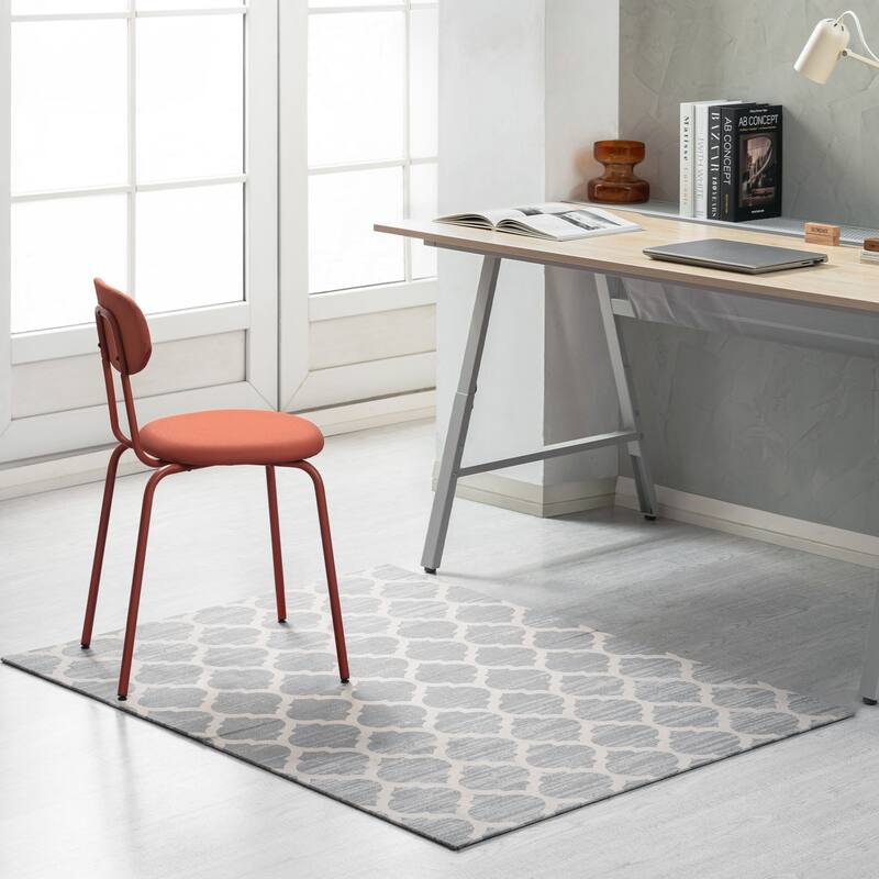 Jani 40"x54" Rug'd Chair Mat-Rug Style Office Chairmat for Carpet & Hard Floors| 0.5" Thick |Non-Slip, Foldable Desk Chair Mat