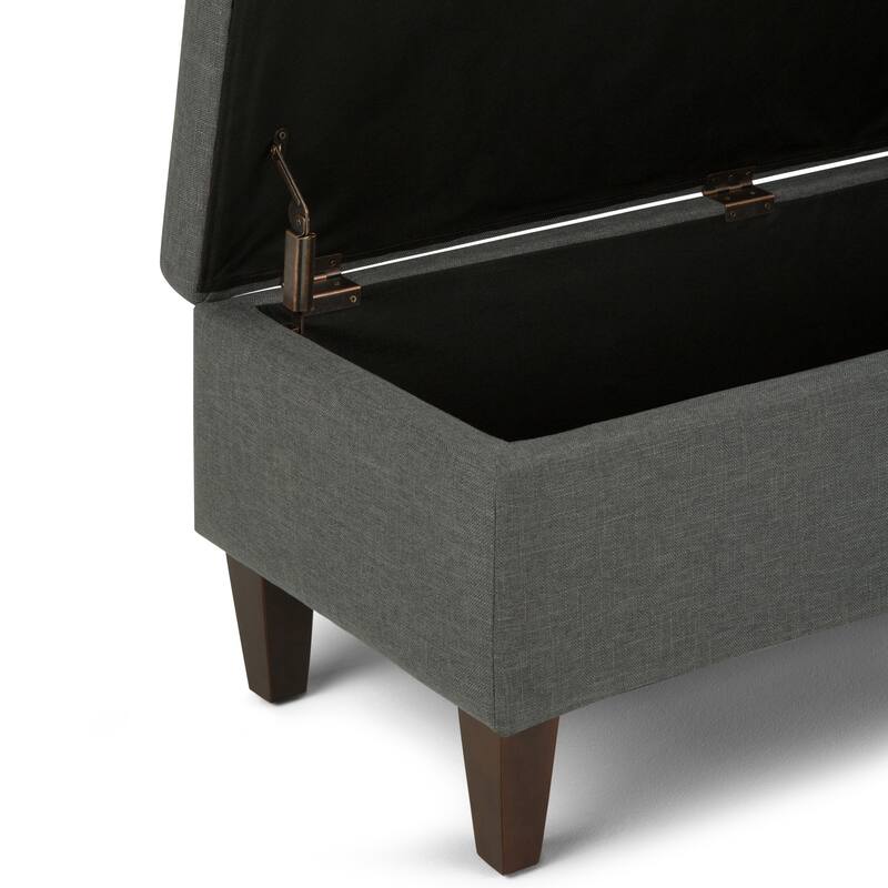WYNDENHALL Garret 48 inch Wide Contemporary Rectangle Storage Ottoman