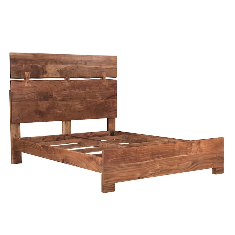 Sienna Live Edge Wood Panel Bed