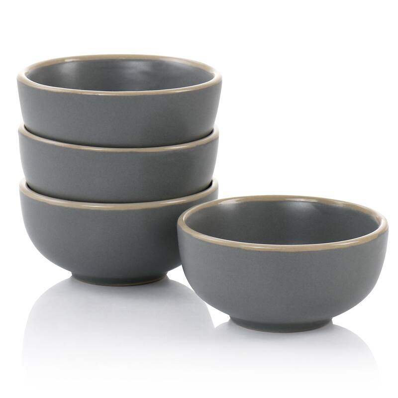 Garforth 4 Piece 3.5 Inch Fruit Bowl Set in Gray