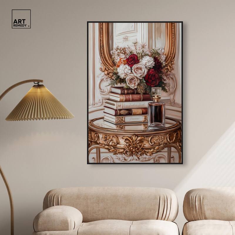 Lovely Mirror Glam Books Canvas by Art Remedy