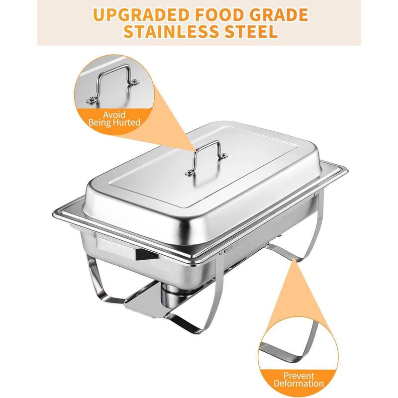 8QT Chafing Dish Buffet, Warmers Food Servers Sets