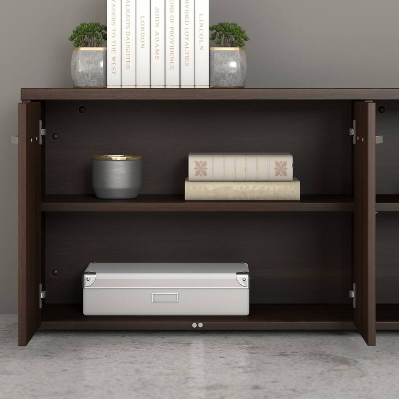 Studio C Low Storage Cabinet with Doors by Bush Business Furniture
