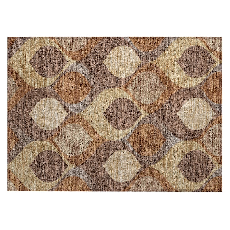 Machine Washable Indoor/ Outdoor Chantille Contemporary Geo Rug