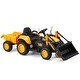 preview thumbnail 8 of 6, EROMMY Electric Excavator Ride-On Toy with Remote Control, Horn, Lights, Music Player, and Safety Belt