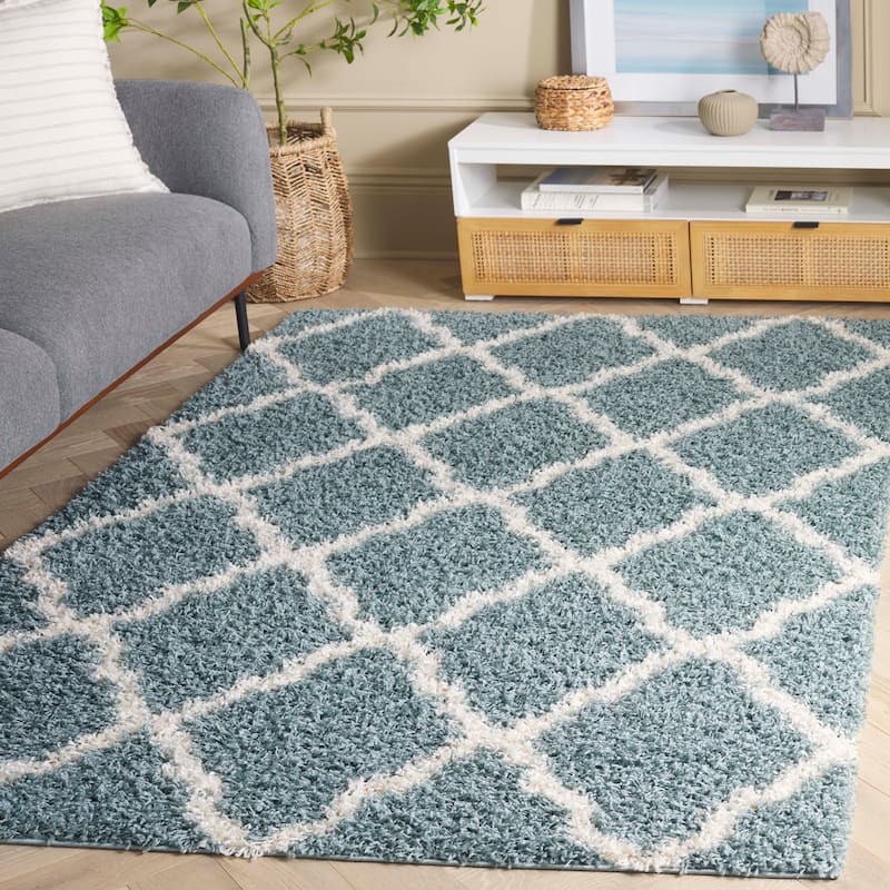 SAFAVIEH Dallas Shag Hacer Trellis 1.5-inch Thick Rug