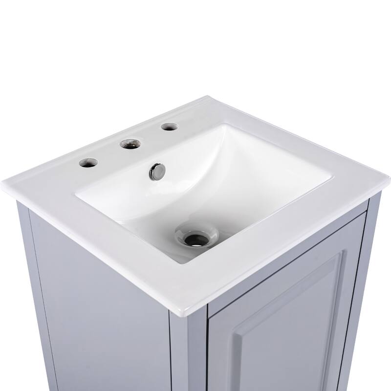Bathroom Vanity with Sink,Door Shelf,Soft-closing Door