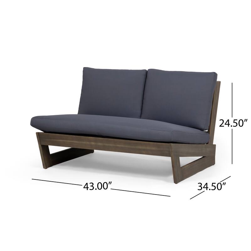 Sherwood Outdoor Acacia Wood Loveseat by Christopher Knight Home
