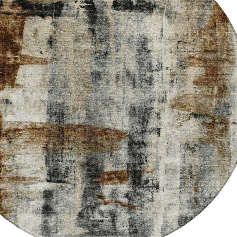HomeRoots Abstract Transitional Rectangle Outdoor Rug