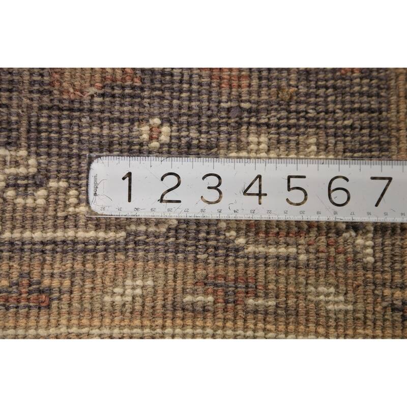 Gray Oushak Oriental Rug Hand-Knotted Wool Carpet - 4'1"x 5'9"