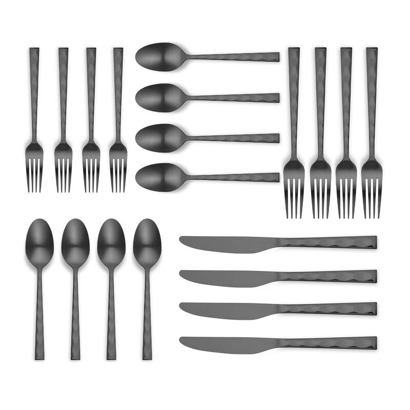 Ornative Rooney 18/0 Stainless Steel 20 Pieces Flatware Set - 10.63" H x 6.69" W x 2.76" D