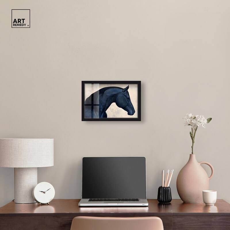 Blue Horse II Shadowbox by Art Remedy