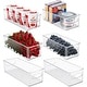 preview thumbnail 1 of 11, Plastic Storage Bins Stackable Clear Pantry Organizer Box Containers 6 Piece