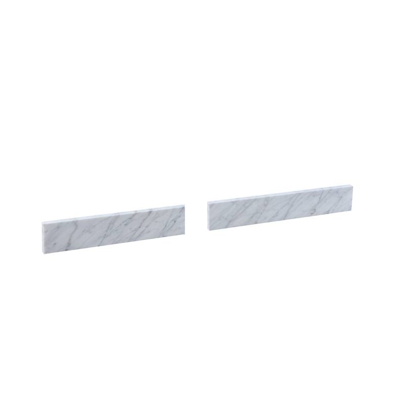 30 in. Marble Backsplash in Carrara White