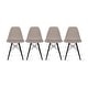 preview thumbnail 20 of 19, Molded Dining Side Chairs For Kitchen Eiffel Metal Legs Design Bedroom Waiting Room (Set of 4)