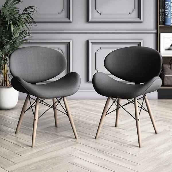 Corvus Madonna Mid Century Walnut And Black Finish Accent Chair On Sale Overstock 20882543 Dark Grey 2 Chairs