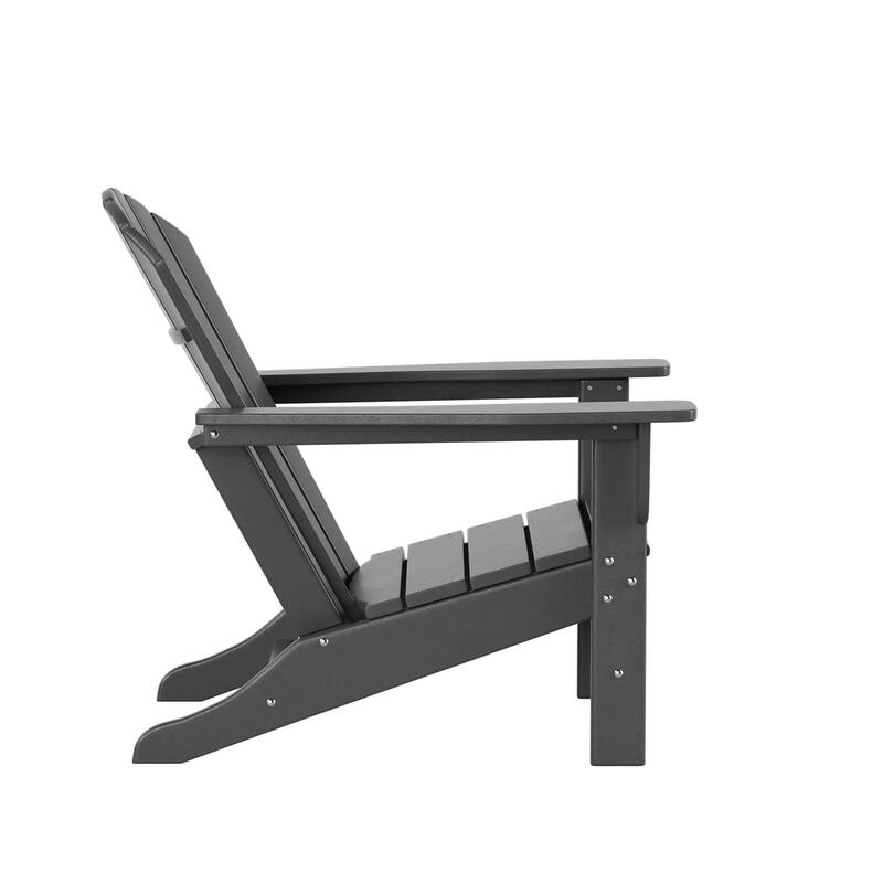 Altura Outdoor 5-Piece Adirondack Chair With Square Coffee Table Conversation Set