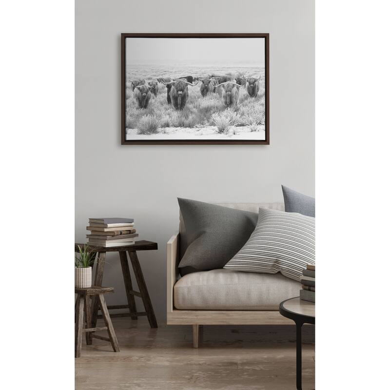 Kate and Laurel Sylvie Cow Herd Canvas by The Creative Bunch Studio