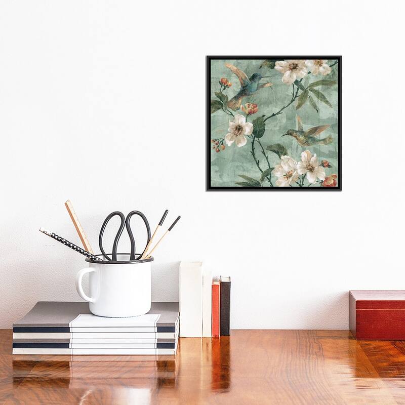 iCanvas "Birds Of A Feather II" by Renee Campbell Framed Canvas Print