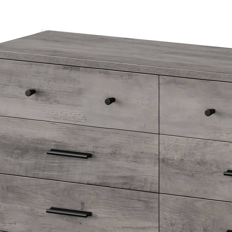 Moasis 47" W 6 Drawers Double Dresser for Bedroom, Chests of drawers