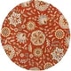 preview thumbnail 28 of 75, Lily Hand-tufted Transitional Floral Pattern Wool Area Rug 4' Round - Rust - Runner/Round