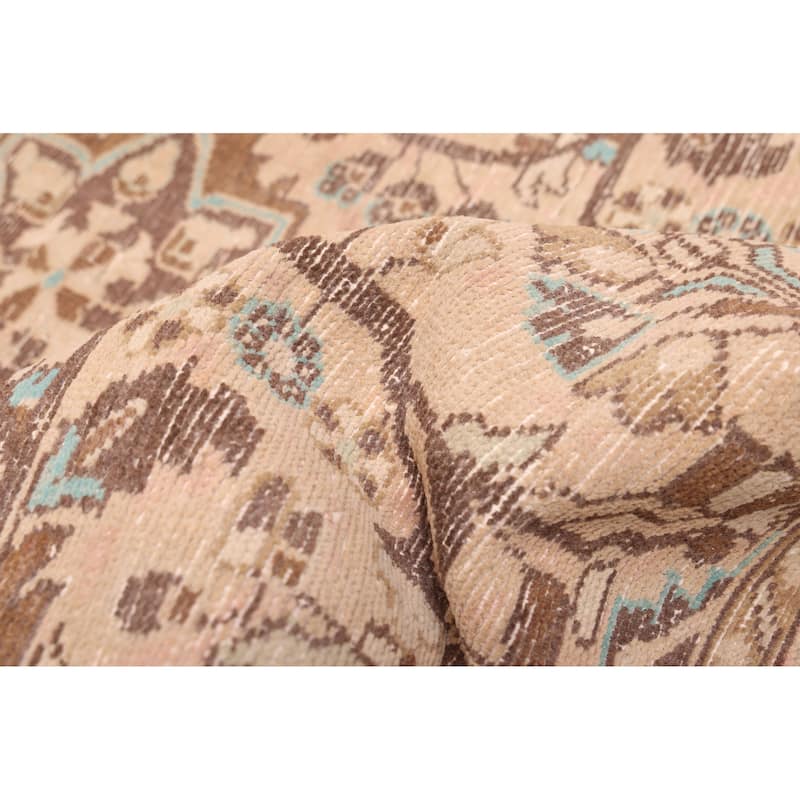 ECARPETGALLERY Hand-knotted Antalya Vintage Beige Wool Rug - 3'3 x 4'9