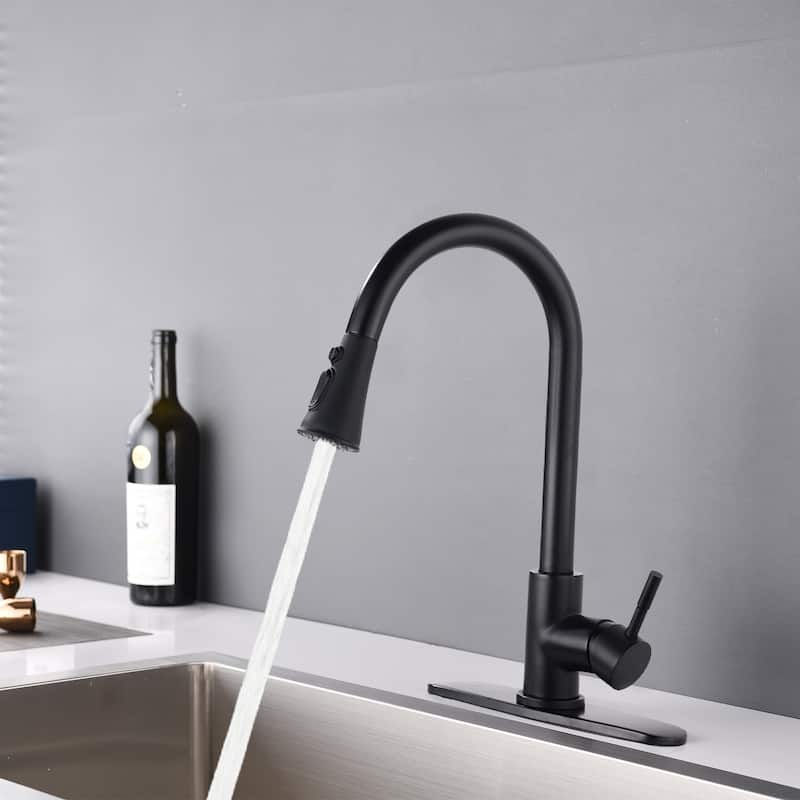 DORNBERG SUS 304 Stainless Steel Kitchen Faucet with Pull Down Sprayer