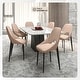 preview thumbnail 64 of 83, Amalfi Mid-Century Modern Upholstered Dining Chair - Open Back Side Chair with Metal Legs for Kitchen, Dining Room & Living Room