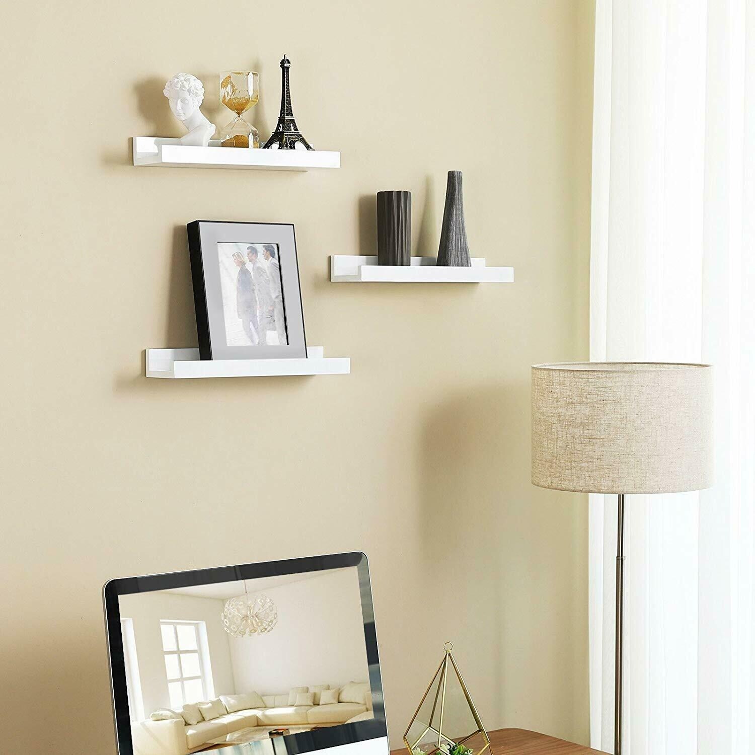 Shop Kanstar Wall Shelves Set Of 3 Floating Shelves Ledge 15 Inch