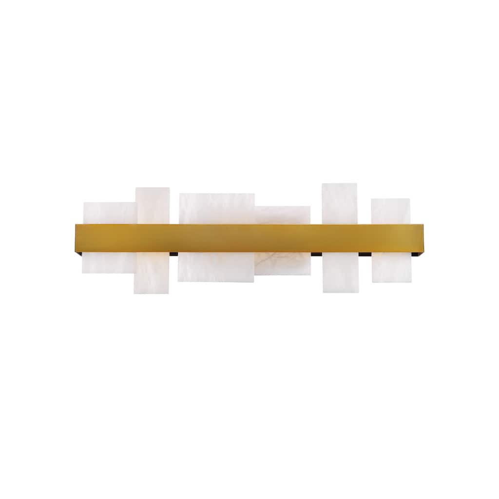 Acropolis 27in LED Bath Vanity & Wall Light 3000K in Aged Brass