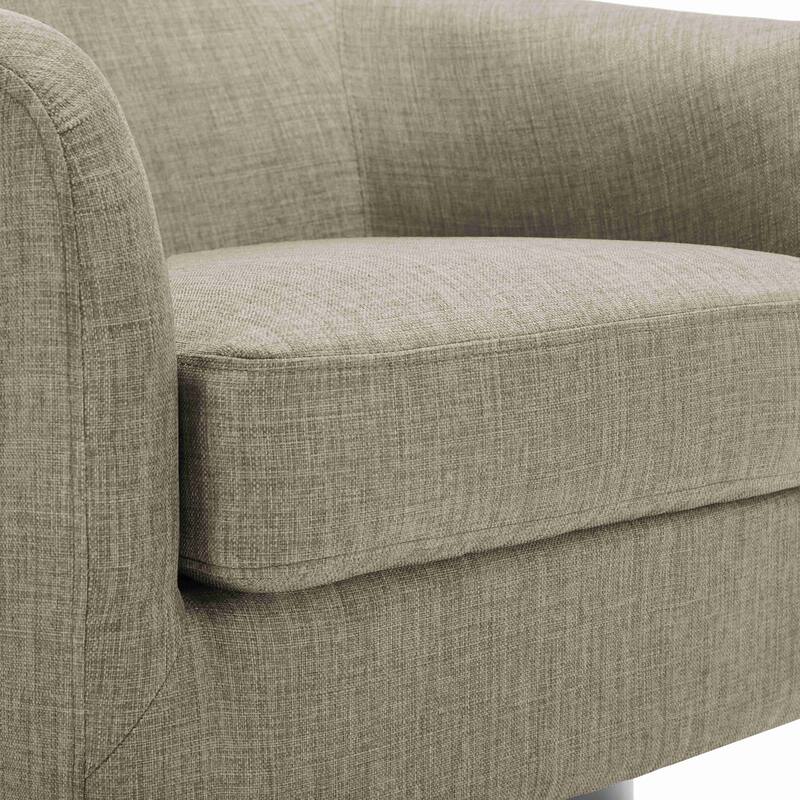 Modern Round Swivel Accent Chair Set of 2 Barrel Chair for Living Room