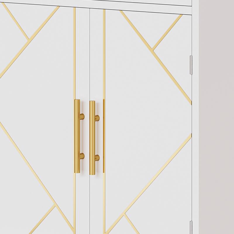 Moasis 72" Tall Kitchen Pantry Storage Cabinet with 4 Door and Drawers